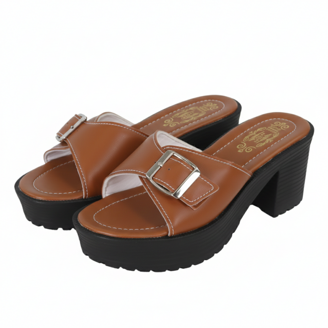 여성 빅사이즈 사무용 슬리퍼 키높이 통굽 슬리퍼