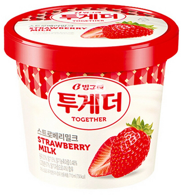 달쿨 퍼먹는아이스크림 투게더 딸기 1박스, 1개, 660ml