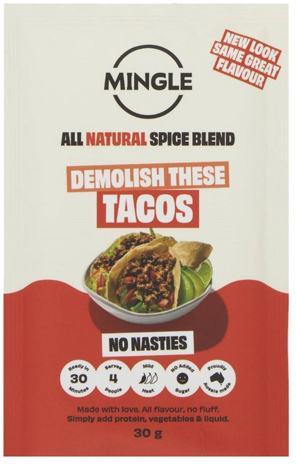 호주 밍글 멕시칸 피에스타 타코 양념 30g Mingle Taco Mexican Fiesta Recipe Base, 1개