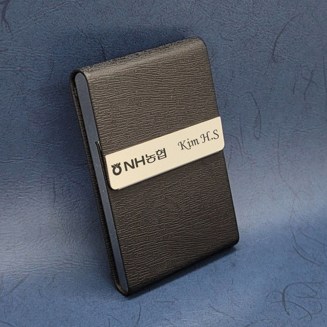 제이엘 심플 명함케이스 이니셜 로고 각인 명함지갑 회사단체선물