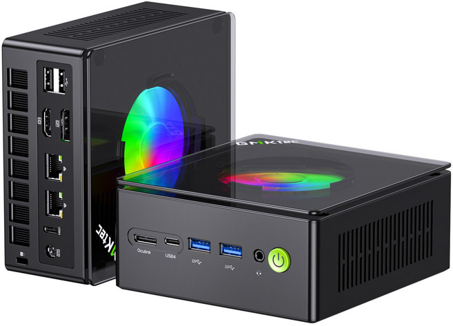 GMKtec AMD 라이젠9 8945HS 미니 PC 윈도우11 프로 DDR5 PCIe 4.0 Oculink USB4, NucBox K11, WIN11 Pro, 2TB, 32GB, 블랙