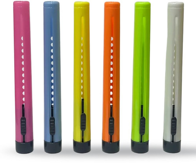 필요이상 슬림 슬라이드 분필 홀더 6종 세트 (문교 클리니 호환) 주황/노랑/파랑/초록/빨강/흰색