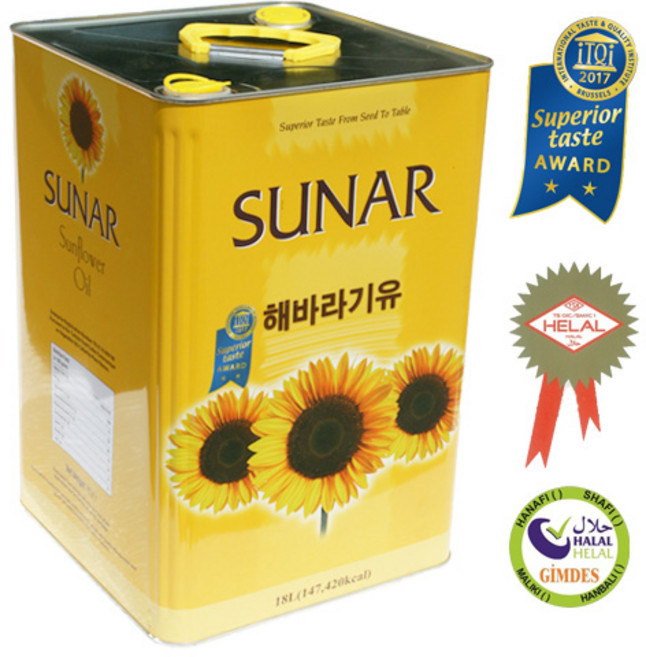 수날 업소용 NON GMO 해바라기유, 1개, 18L