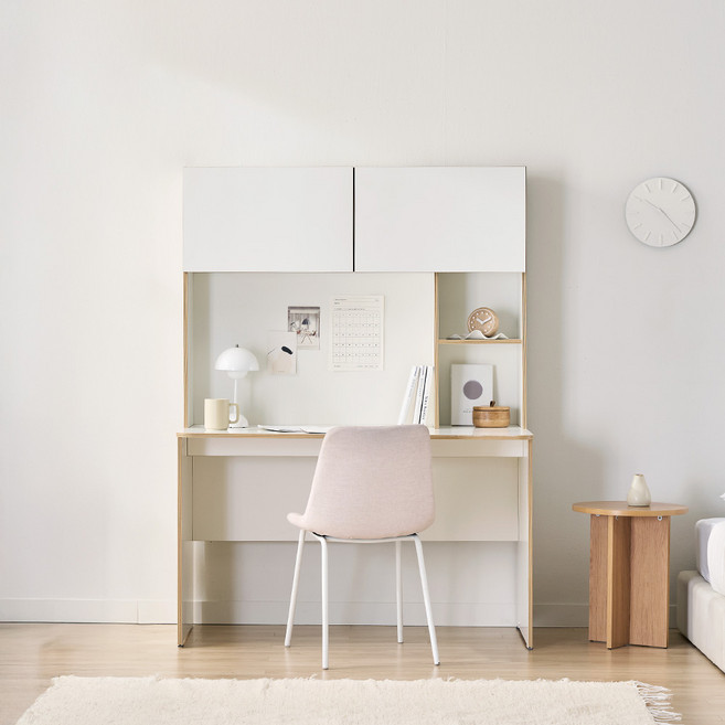 장인가구 아임 1200 전면 책상세트 서재 학생 공부 수납 책상 도어형, 오픈형, 화이트