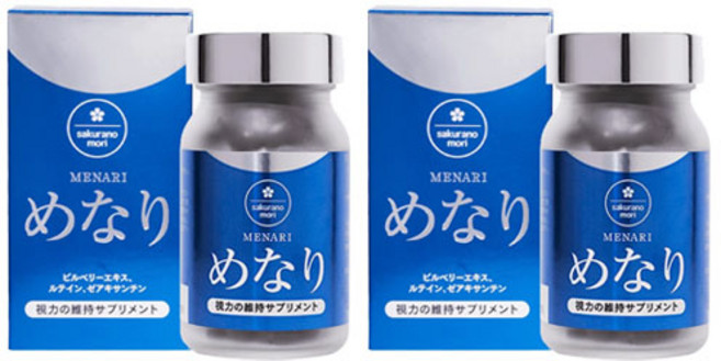 Sakuranomori 메나리 빌베리엑기스 루테인 지아잔틴, 2개, 60정