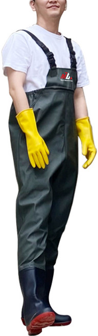 맥스메가다인 갯벌 낚시 가슴장화, 카키, 1개