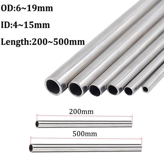 TA2 길이 500MM 200MM 외경 IUMTUBE 티타늄 1PCS 산업 10 18 파이프 12 19 MM, 6x4x200mm, 1개