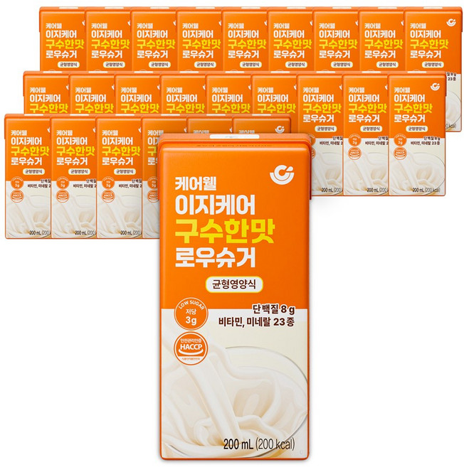 케어웰 이지케어 구수한맛 로우슈거 저당 균형영양식, 24개, 200ml