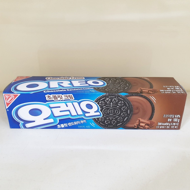 오레오 초콜릿 샌드위치 쿠키 딸기크림, 100g, 5개