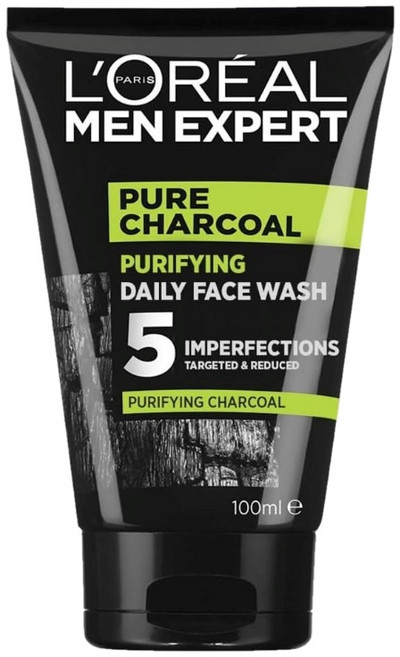 로레알파리 남성 엑스퍼트 퓨어 카본 차콜 페이스 워시 LOreal Men Pure Charcoal Wash, 1개