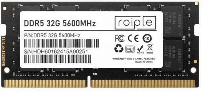 노트북용 ROIPLE DDR5 PC5-44800 [32GB] (5600), 1개, Roiple DDR5 5600MHz 32G