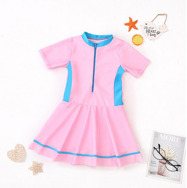 키즈 원피스 치마 수영복 여아동 래쉬가드