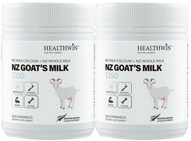 뉴질랜드 헬스윈 뉴질랜드 산양유 고트밀크, 2개, 240정