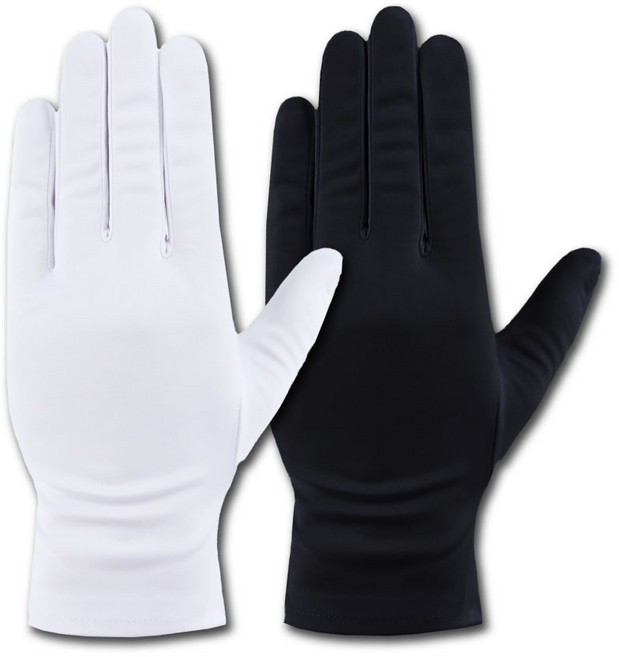 3켤레 1세트) 장갑천국 고급 극세사장갑 다한증 장갑 예식 명품관 주얼리샵 결혼식 혼례, 검정, 1개