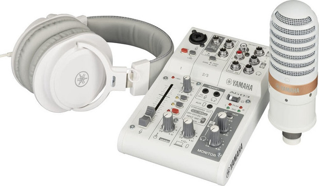 YAMAHA 야마하 AG03 MK2 W LSPK 라이브 스트리밍 팩, 단품