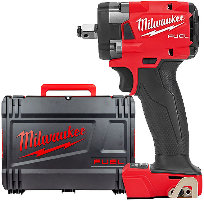 밀워키 M18 FIW212 18V 충전 임팩 렌치 전동 임팩트 렌치 드라이버 베어툴+케이스, 1개