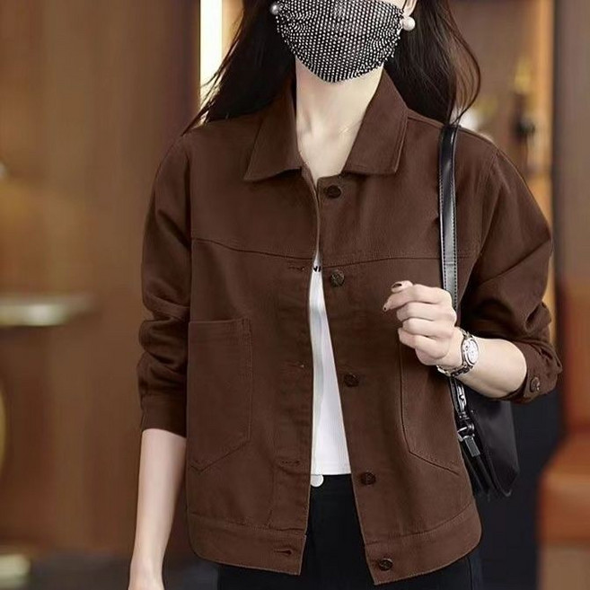 RORO 薄外套 春秋復古夾克女新款 百搭短款寬鬆上衣