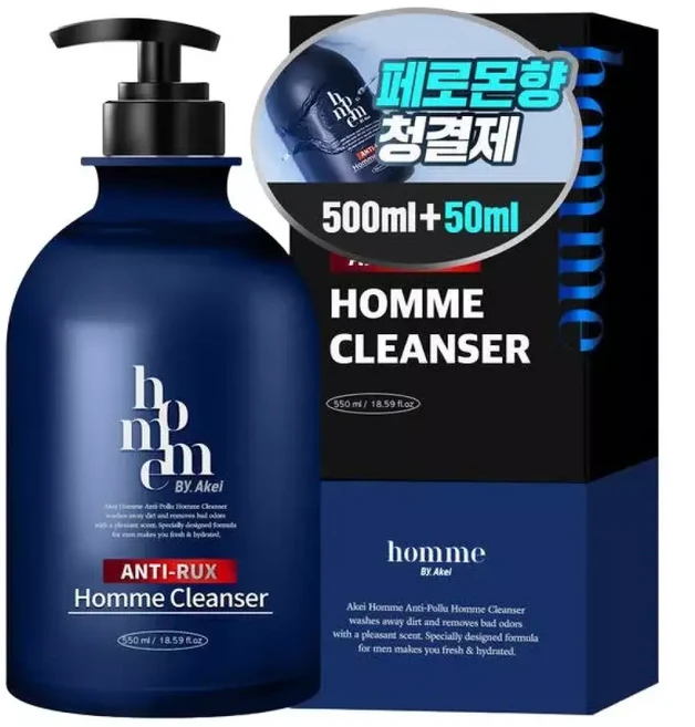 아케이 옴므 안티럭스 올인원 쿨링 남성청결제, 1개, 550ml