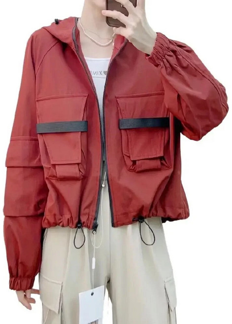 여성 추한파 캐주얼 트렌치 쇼트 코트 H28Z3P KUK1