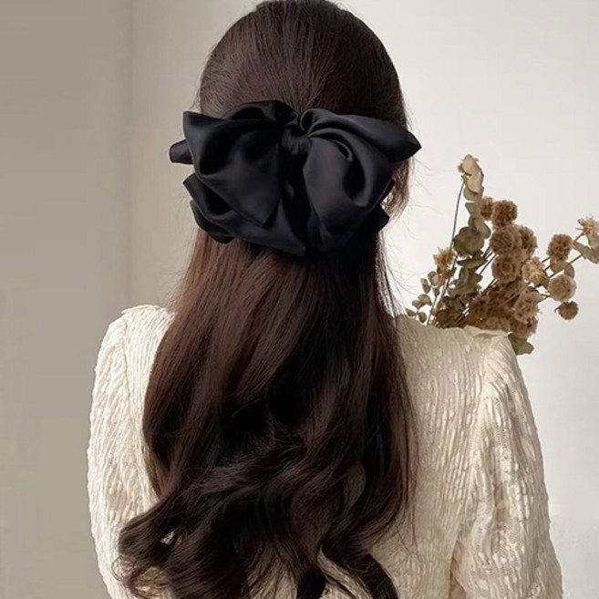 미다미 플레어 슈퍼빅 왕리본 머리핀 자동핀