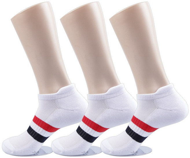 [3켤레]남자 운동 쿠션 파일 발목 조깅 작업 골프 헬스 자전거 싸이클 테니스 여름 스포츠 스니커즈 양말