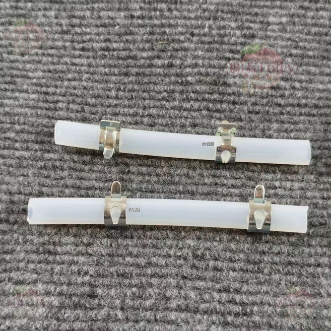 Brembo 通用直推透明油壺 油杯上泵配件, 10cm油管1條（白色油管）+管扣, 1個