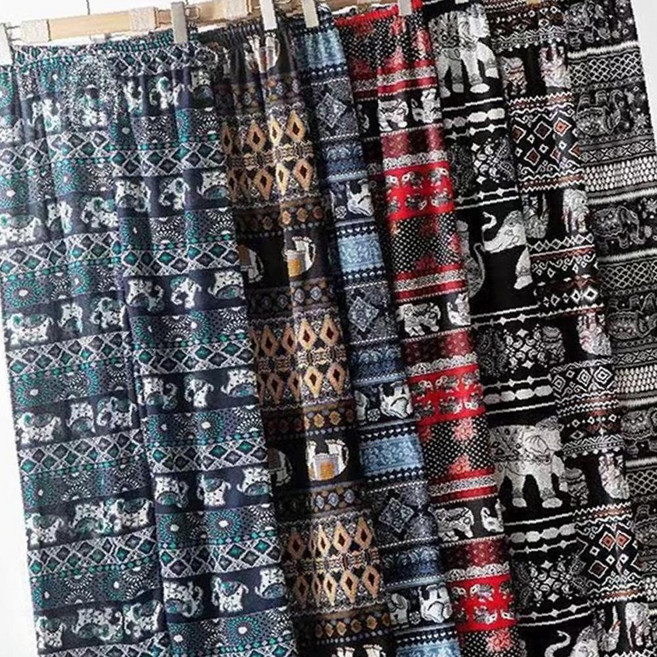 예쁜 여름 와이드 밴딩 팬츠 태국코끼리 바지 통바지 OC_0322TS