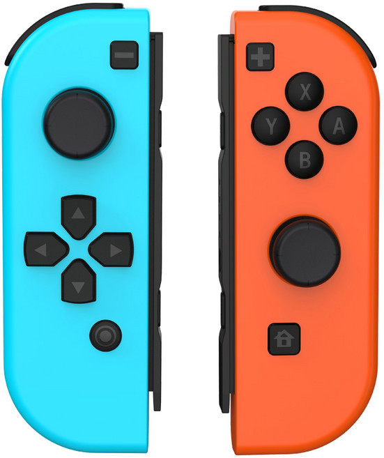 닌텐도 스위치 조이콘 컨트롤러 /완벽호환 /자이로 깨우기 /DOBE /스위치2 호환, 네온 레드블루, 1개