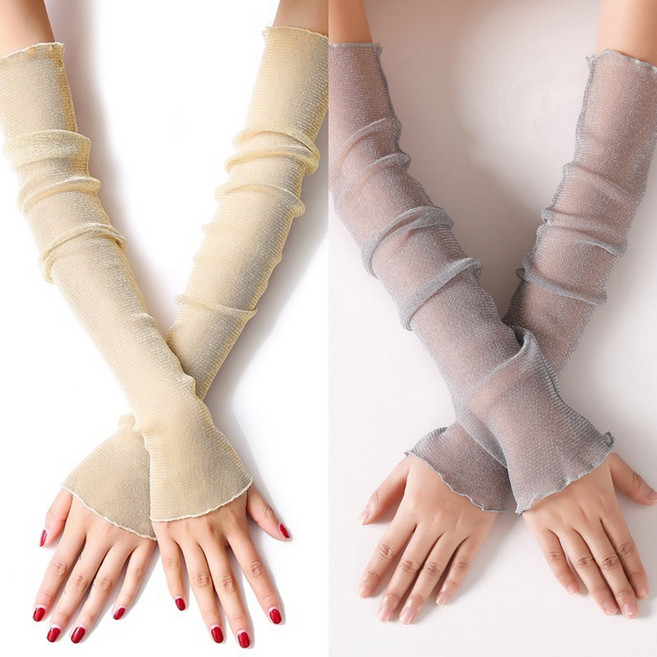 미즈코스 1+1 망사 시스루 토시 여름 햇빛 차단 운전 반장갑 자외선