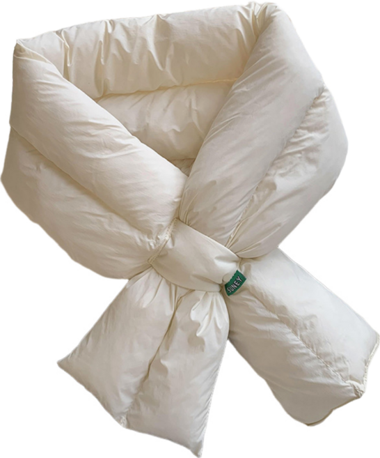 패딩목도리 크로스 디자인 보온 스카프