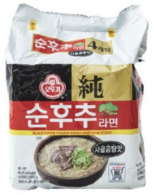 오뚜기 순후추라면 사골곰탕맛 4입, 5개