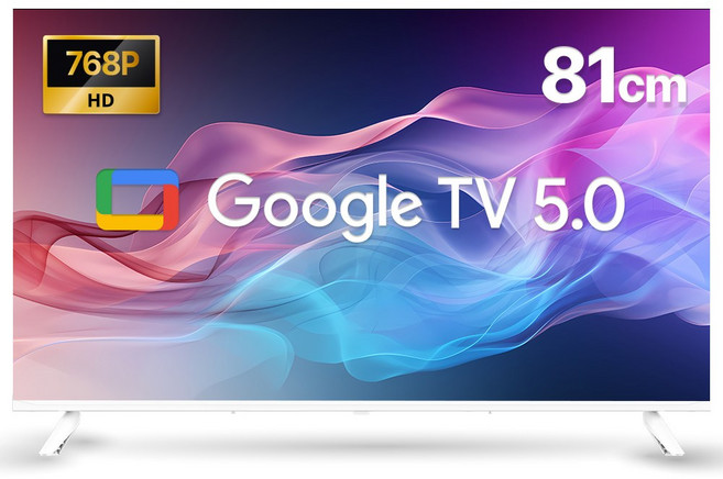 위드라이프 구글 스마트 32인치TV 화이트 에너지1등급 최신형 안드로이드 고화질티비, 고객직접설치, 벽걸이형, WITH32SMARTW, 81cm/32인치