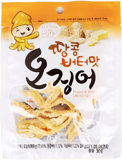 청해 땅콩버터맛 오징어 30g, 1개