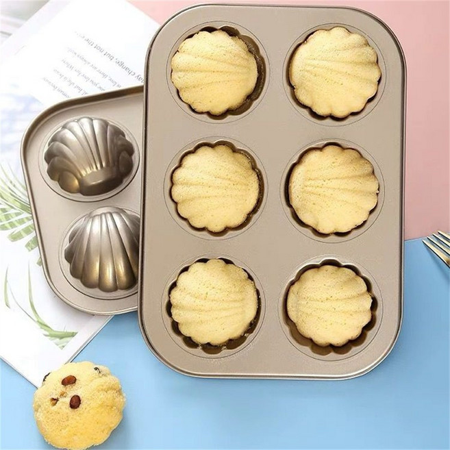 이홈베이킹 논스틱 코팅팬 휘낭시에틀 모양 마들렌 틀 6구 세트 KDGMJ-3, 바나나, 1개