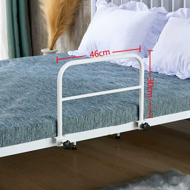 LOKEXING 침대 안전가드 안전바 지지대 펜스 사이드가드 침대난간 낙상방지, 화이트46cmx30cm, 한 벌, 2. 화이트 46cmx30cm