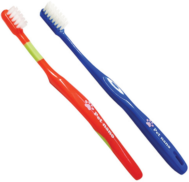 [일본직수입] 백금 향균칫솔 치석 구취제거 반려견 양치용품 치약없이 물만 묻혀 사용하는 프리미엄 칫솔, 1개, 일반대형견칫솔