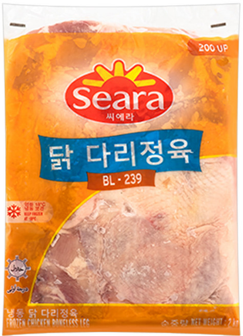 씨에라 시에라 닭정육 닭다리살 2kg 뼈없는 순살 할랄 HALAL