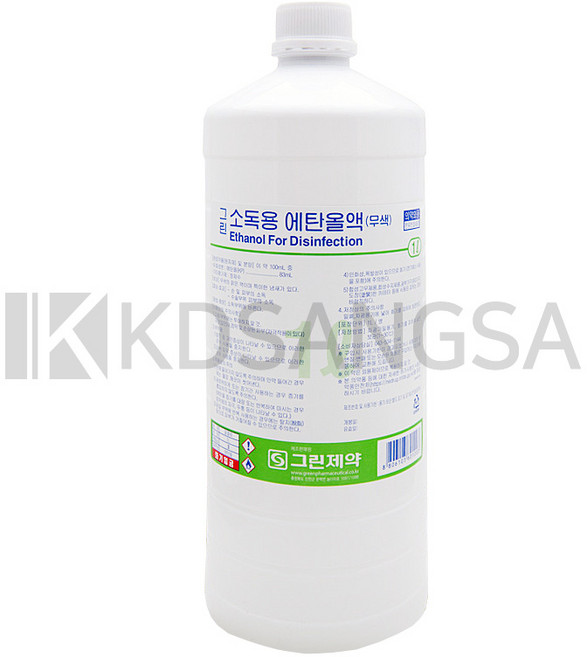 그린 소독용 에탄올 1L, 4개