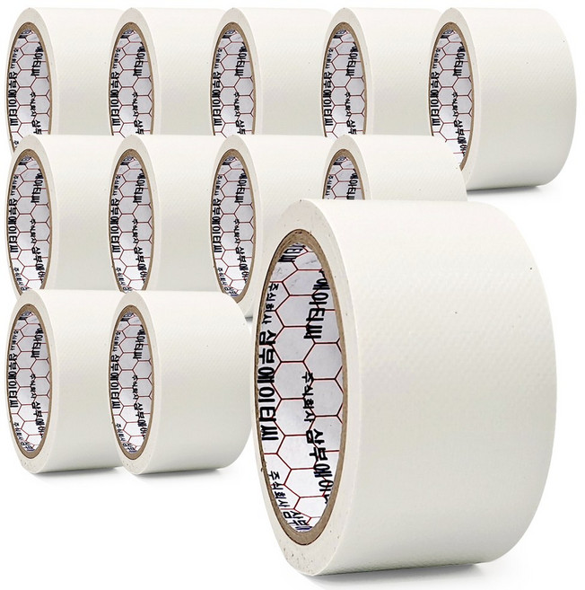 HORSE POWER 홀스파워 국산 에코백면 청테이프 흰색면 50mm x 10M, 에코백면(12개입)