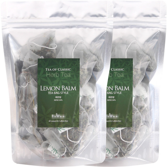티리얼 레몬밤 삼각 티백차 50T 허브티, 1g, 2개, 25개입