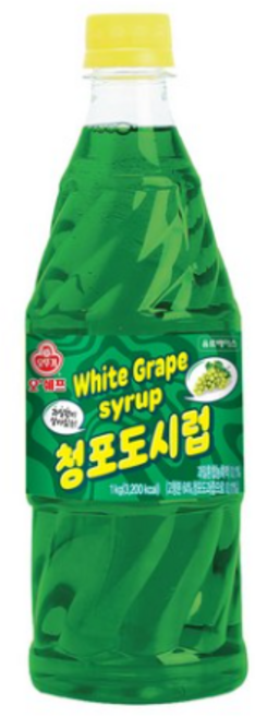 오뚜기 오쉐프 청포도시럽, 3개, 1kg