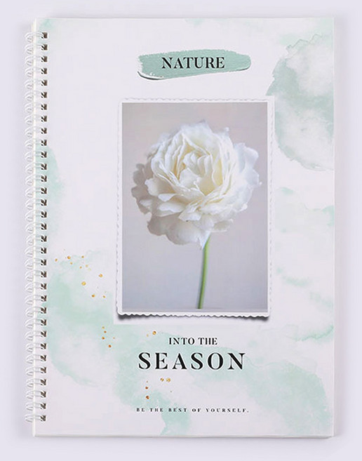 플라워 A5 이형지 스티커북 양면 인스 다꾸 스티커 보관 정리, 01 : 플라워