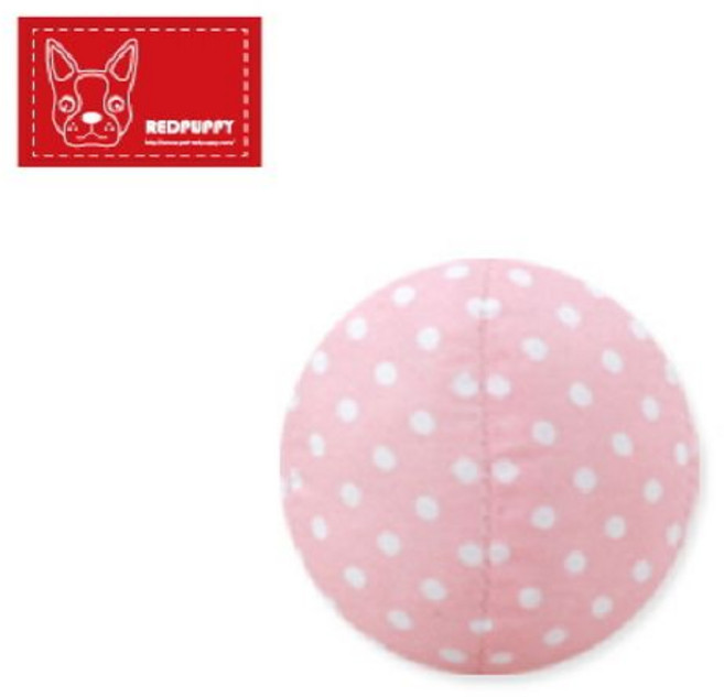레드퍼피 펫플레이 봉제공 도트핑크 90mmx10p, 1