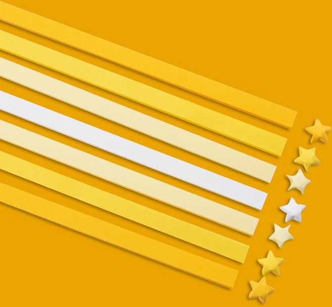 별접기 종이 그라데이션 옐로우, 540개, 4색