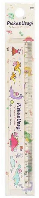 P助與兔兔 15公分直尺, 1個, 恐龍