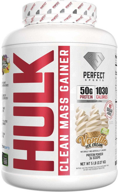 퍼펙트스포츠 헐크 클린 매스 게이너 바닐라 아이스 크림, 2.27kg, 1개