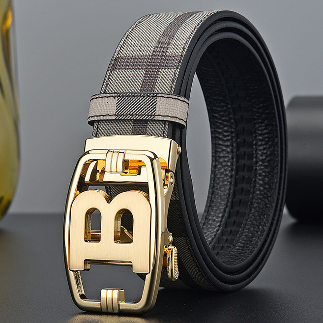 벨트 남자 트렌드 젊은이 캐주얼 고급스러움 벨트 남자 진죽 자동 버튼 수트 벨트