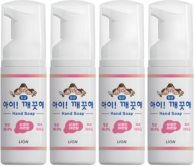 아이깨끗해 항균 폼 핸드솝 상큼한 레몬향, 50ml, 4개