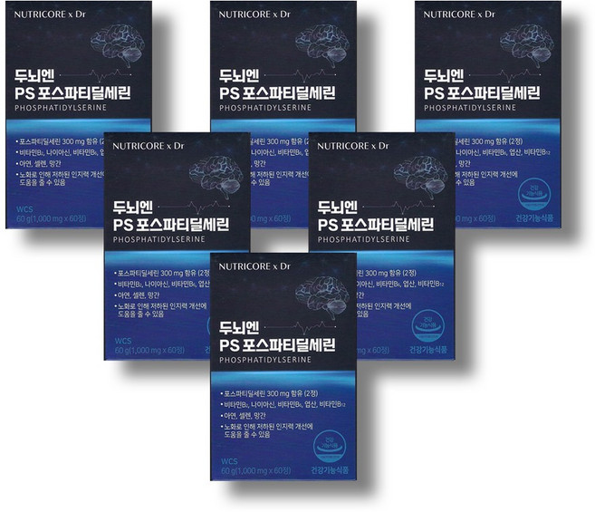 [공식] 뉴트리코어 x Dr 두뇌엔 PS 포스파티딜세린, 6개, 60정