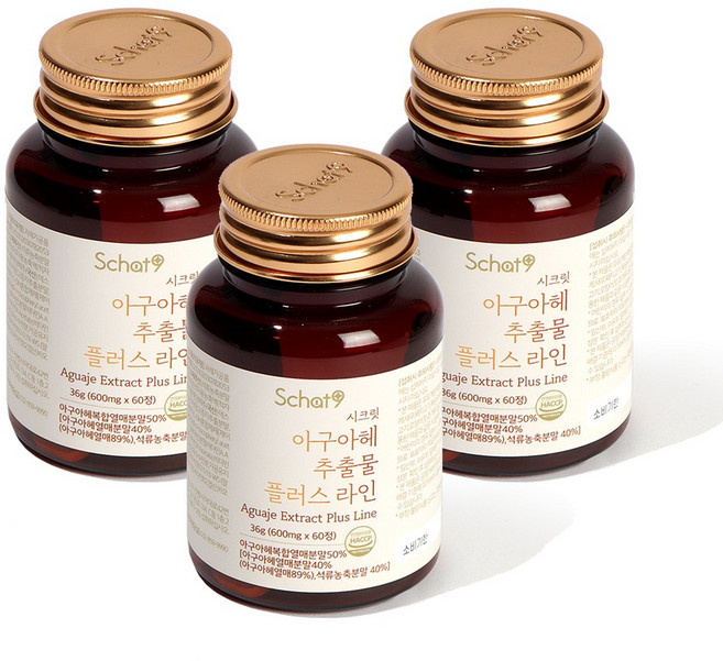 스캇나인 시크릿 아마존 안데스 아구아헤 추출물 볼케이노 플러스, 3개, 60정